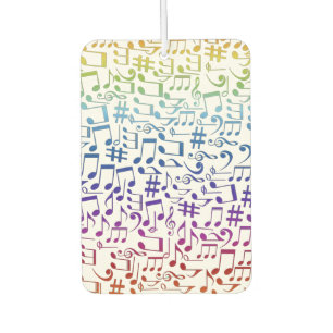 Désodorisant Pour Voiture Notes de musique colorées dansantes Amoureux de la
