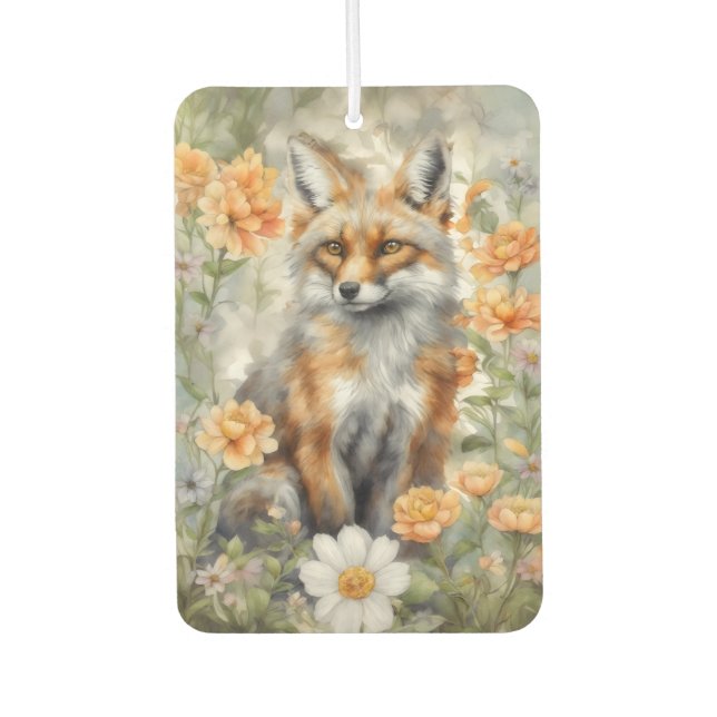 Désodorisant Pour Voiture OEuvre d'aquarelle Fox (Devant)
