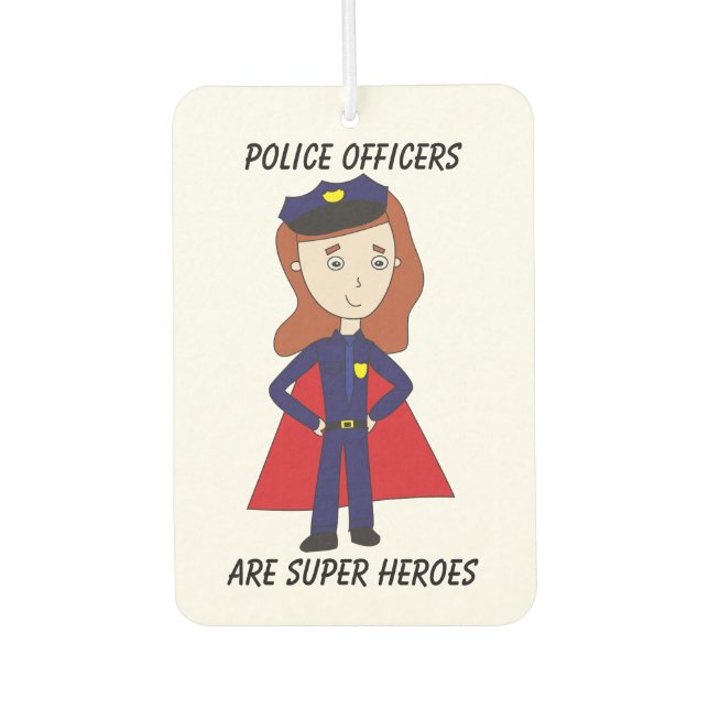 Désodorisant Pour Voiture Officiers de police Super Héros (Femme) (Devant)