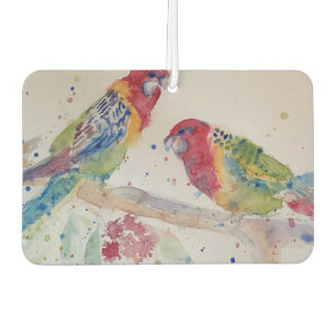 Désodorisant Pour Voiture Oiseau d'aquarelle d'Australie Red Rosella Parrot