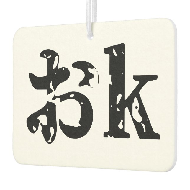 Désodorisant Pour Voiture OK おk ~ Japonais Katakana (Gauche)