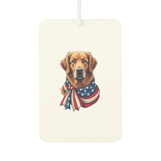 Désodorisant Pour Voiture Old Glory Golden Retriever Vintage Shirt 2 (Devant)