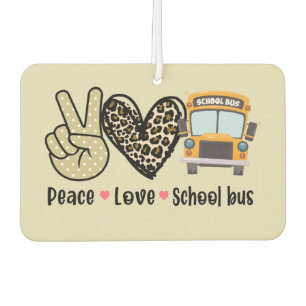 Désodorisant Pour Voiture Paix, Amour, Bus scolaire