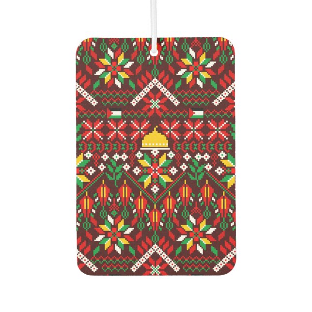 Désodorisant Pour Voiture Palestine Tatreez Broderie traditionnelle (Devant)