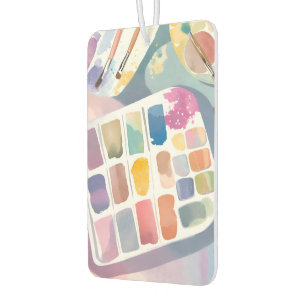 Désodorisant Pour Voiture Palette de peinture Jolie aquarelle colorée Art