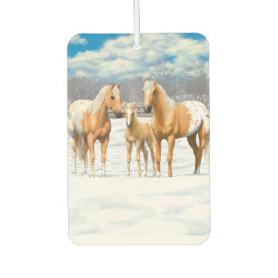 Désodorisant Pour Voiture Palomino Appaloosa Chevaux En Neige