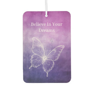 Désodorisant Pour Voiture Papillon blanc violet rose