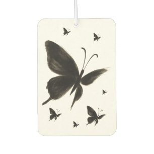 Désodorisant Pour Voiture Papillon Noir – Dessin Élégant à Ailes Déployées s