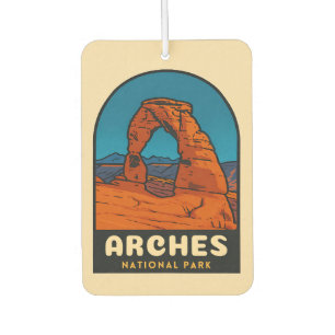 Désodorisant Pour Voiture Parc national des Arches Vintage voyage rétro Utah