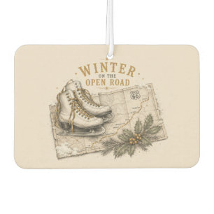 Désodorisant Pour Voiture Parfum de pin de Noël Route 66 d'hiver