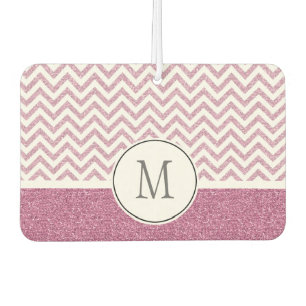 Désodorisant Pour Voiture Parties scintillant Chevron de Glam Faux rose