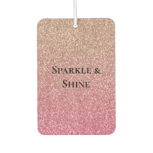 Désodorisant Pour Voiture Parties scintillant Faux Rose Bronze
