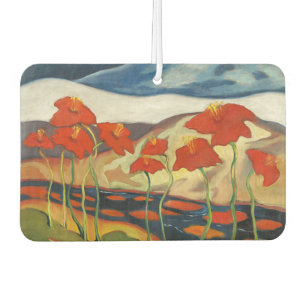 Désodorisant Pour Voiture Paysage surréaliste moderniste vintage aux coqueli