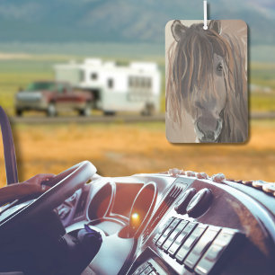 Désodorisant Pour Voiture Peinture moderne d'un cheval Brown