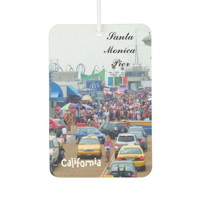 Désodorisant Pour Voiture PÈRE NOËL MONICA PIER, coque CALIFORNIEN (Devant)