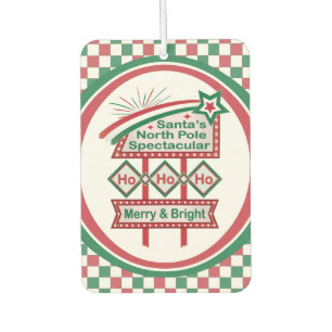 Désodorisant Pour Voiture Père Noël's Retro Marquee - Ho Ho Ho Joyeux et lum
