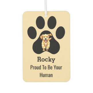 Désodorisant Pour Voiture Personalized Elegant Pet Name Paw Proud Dog Owner