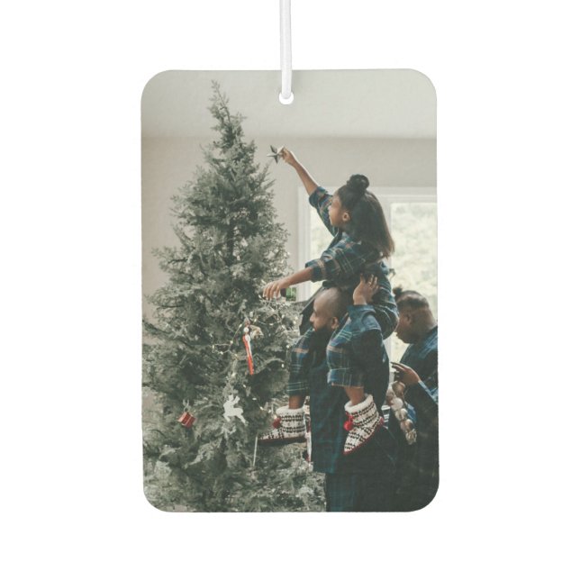 Désodorisant Pour Voiture Personalized Two Sided Family Christmas Photo  (Devant)