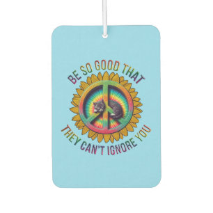 Désodorisant Pour Voiture Personnalisé Chat Paix Hippie Tie Dye