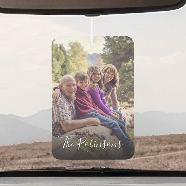 Désodorisant Pour Voiture Personnalisé Nom de la famille de photos Keepsaké  (Créateur téléchargé)