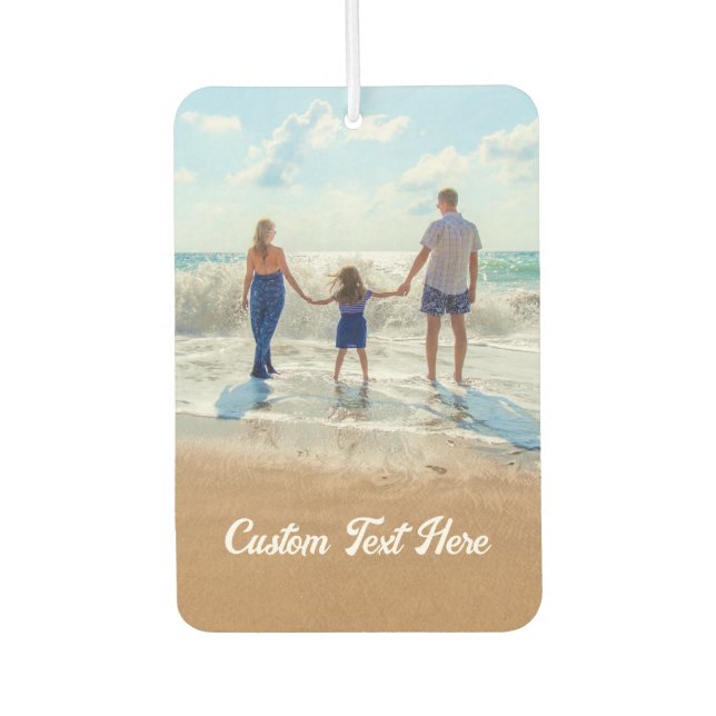Désodorisant Pour Voiture Personnalisé Votre Photo Air Freshener Texte Perso (Devant)