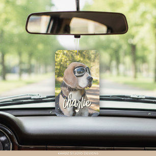 Désodorisant Pour Voiture Photo de compagnie personnalisée Nom de chien cool