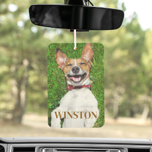 Désodorisant Pour Voiture Photo Et Nom Personnalisés Du Chien Voiture