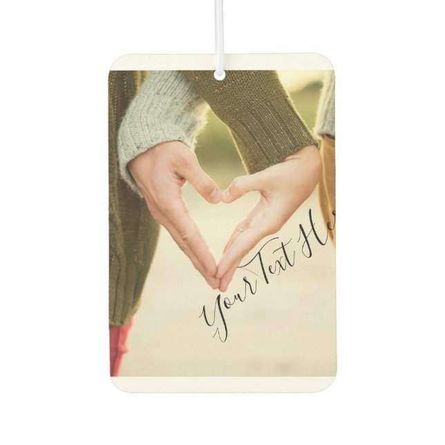 Désodorisant Pour Voiture Photo et texte personnalisés Air Freshener Votre d (Devant)