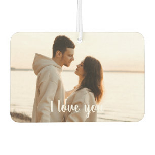 Désodorisant Pour Voiture Photo personnalisable 'Je t'aime' pour la Saint-Va