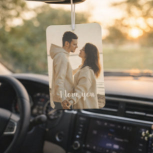 Désodorisant Pour Voiture Photo personnalisable 'Je t'aime' pour la Saint-Va