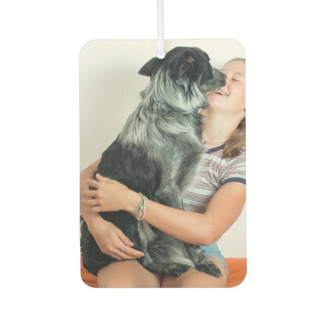 Désodorisant Pour Voiture Photo personnalisée Air Freshener avec vos animaux (Devant)