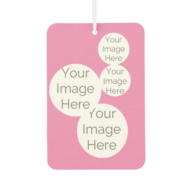 Désodorisant Pour Voiture Photo personnalisée Air Freshener - Design rose (Devant)