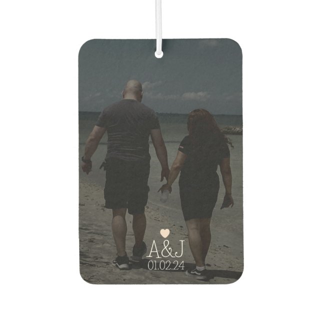 Désodorisant Pour Voiture Photo personnalisée Couple Cadeau Anniversaire voi (Devant)