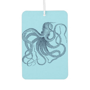 Désodorisant Pour Voiture Pieuvre bleu foncé illustration conception nautiqu