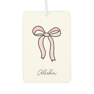 Désodorisant Pour Voiture Pink Coquette Bow voiture personnalisée Air Freshe