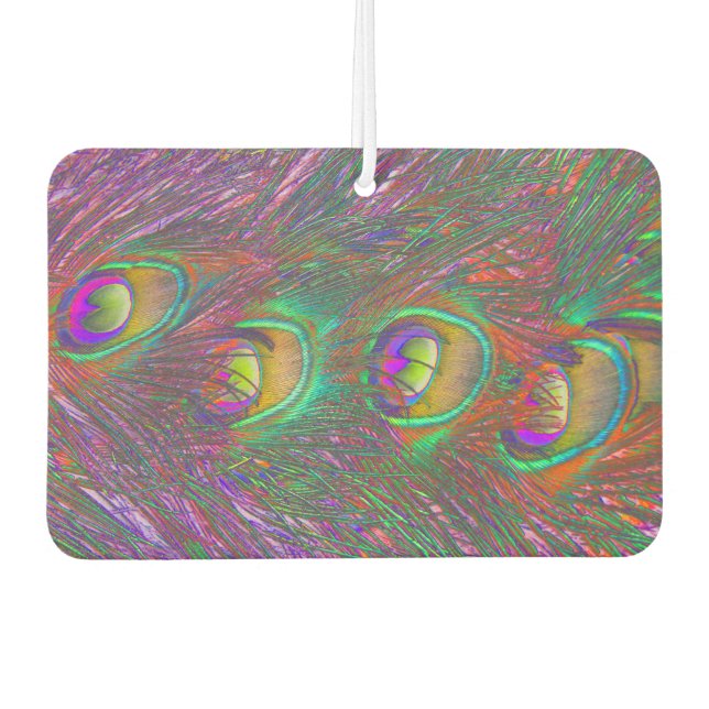 Désodorisant Pour Voiture Plumes Peacock Tinsel de Noël (Devant)