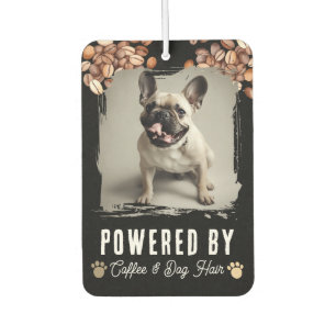 Désodorisant Pour Voiture Poils de chien et café Photo drôle d'animal de com