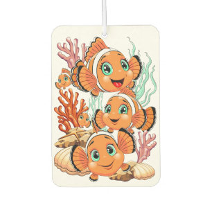 Désodorisant Pour Voiture Poisson clown Dessin animé mignon Famille Sous l'e