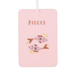 Désodorisant Pour Voiture Poissons roses, zodiaque, impression du signe du z