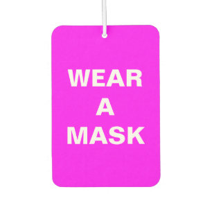 Désodorisant Pour Voiture Portez un masque, une voiture minimaliste rose mag