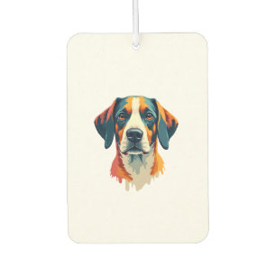 Désodorisant Pour Voiture Portrait de chien coloré vintage style pop art Il