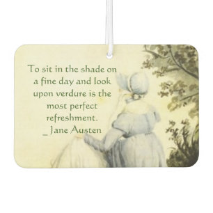 Désodorisant Pour Voiture Portrait de Jane Austen + citation