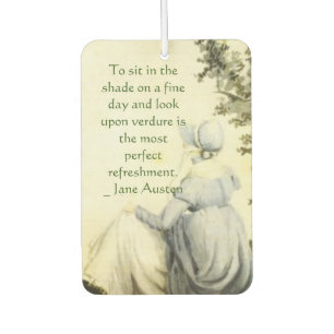 Désodorisant Pour Voiture Portrait de Jane Austen + citation