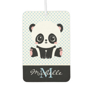Désodorisant Pour Voiture Pot Polka personnalisé Monogram Cute Panda
