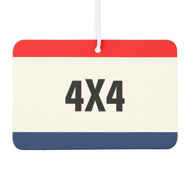 Désodorisant Pour Voiture Promotion 4X4 du concessionnaire automobile person (Devant)