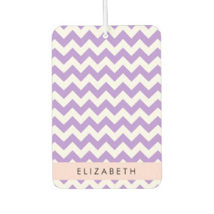 Désodorisant Pour Voiture Purple Zigzag, Purple Chevron, Votre Nom