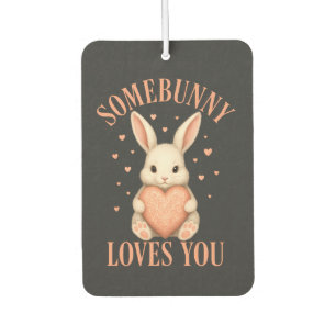 Désodorisant Pour Voiture Quelqu'un vous aime Mignon Lapin sur Charbon de bo