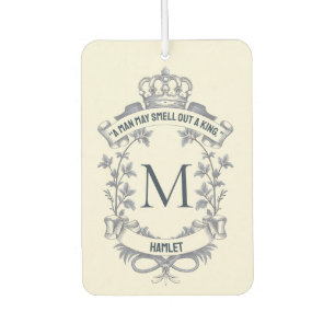Désodorisant Pour Voiture Quote Vintage Monogramme King sur mesure