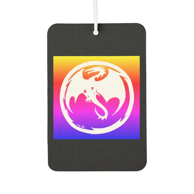 Désodorisant Pour Voiture Rafraîchiseur d'air de voiture Dragon blanc (Devant)