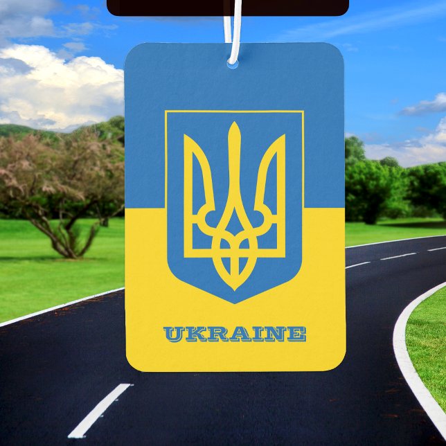 Désodorisant Pour Voiture Rafraîchiseur de voiture drapeau ukrainien, Ukrain (Créateur téléchargé)